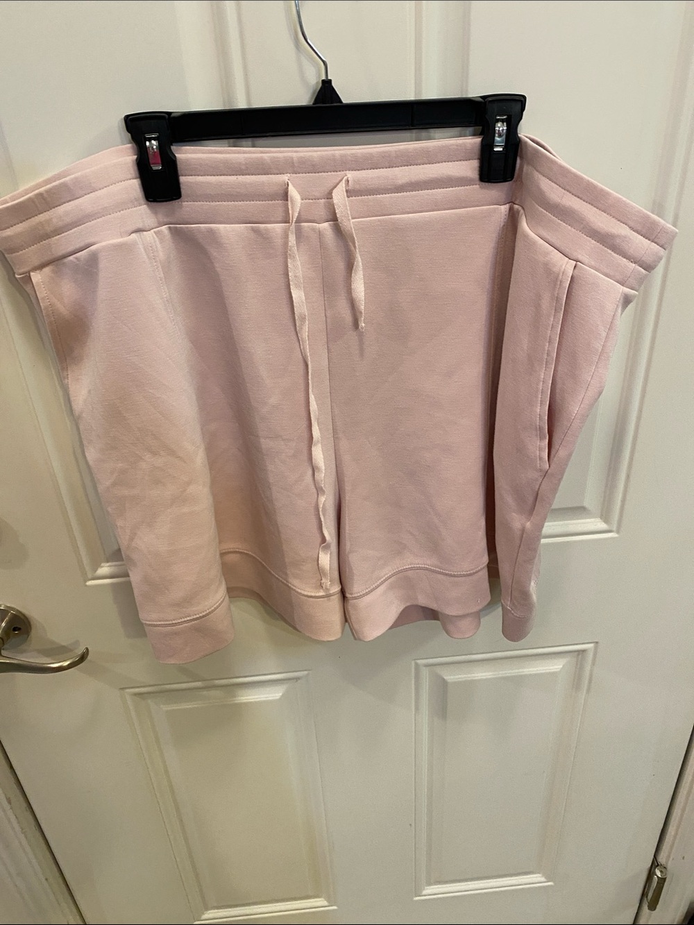 Light weight Pink Drawstring Sweatshirt Shorts
